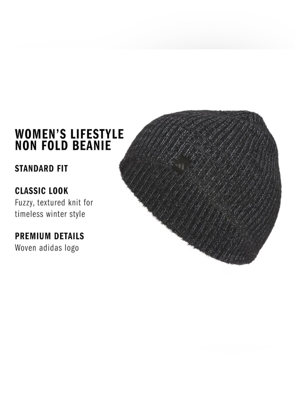 NWT adidas non fold beanie